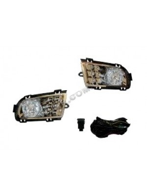 Противотуманные хромированные фары с led габаритами Mazda 6 (05-07)